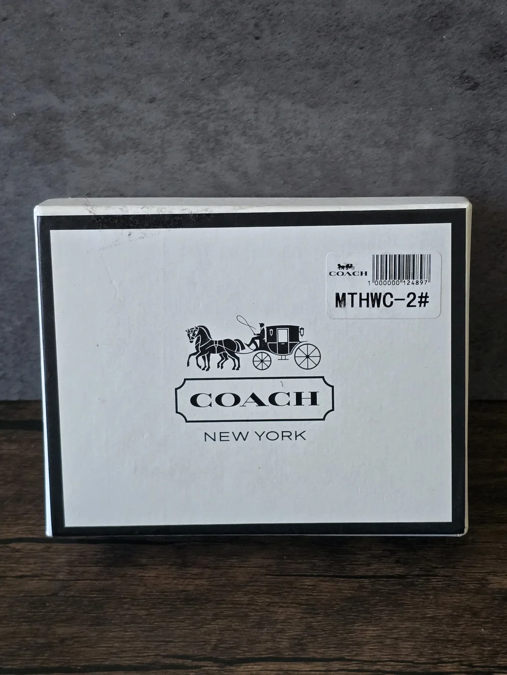 Coach Signature Zip Card Case Wallet - Brown/Black